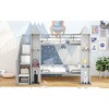 Twin Over Twin Castle-shaped Bunk Bed with Wardrobe and Multiple Storage - 4 of 4