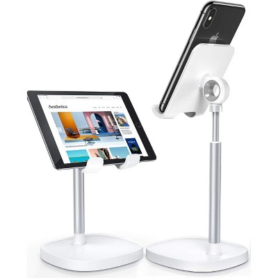 Attop Cell Phone Stand Adjustable for iPhone Phone Holder for Desk, Office Desk Accessories Computer PC iPad Air Tablet 4-10in
