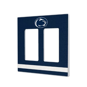 NCAA Big Ten Universities Stripe Hidden-Screw Light Switch Plate for Double Rocker - 1 of 4