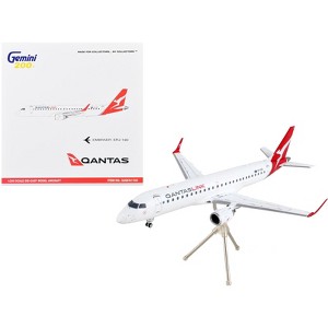 Embraer ERJ-190 Commercial Aircraft White with Red Tail "Gemini 200" Series 1/200 Diecast Model Airplane by GeminiJets - 1 of 3