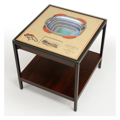 Nfl Denver Broncos 25 Layer Lighted Stadiumview End Table Target