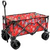 Utility Park Garden Cart Tool Customized Color Folding Camping Trolley Outdoor Picnic Beach Wagon, Red - 2 of 4