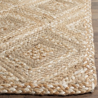 Natural Jute Flatweave Geometric 4' x 6' Area Rug