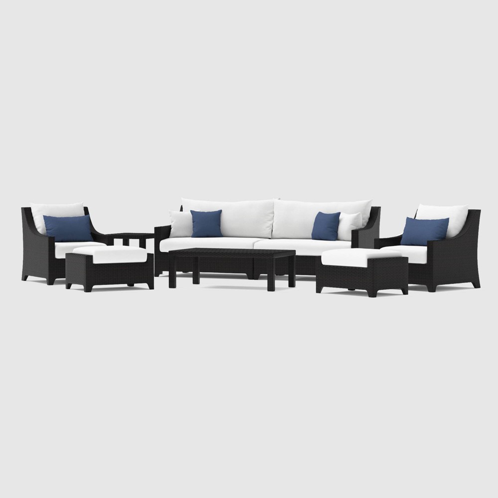 Deco 8 Piece Sofa & Club Chair Set - Bliss Ink