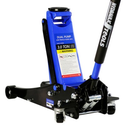 Syemin Lift Jacks Heavy Duty Low Profile Floor Jack, 2 Ton Low Profile Floor Jack with Single Piston Quick Lift Pump, Blue, 22.19"*10.25"*6"