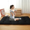 Twin Size Black Japanese Futon Floor Mattress – Roll-Up Sleeping Bed for Adults & Kids, Perfect for Camping Trips & Guest Rooms - 2 of 4