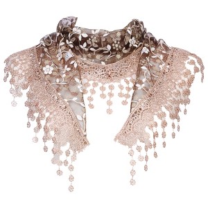 INSPIRE CHIC Lace Mantilla Tulle Triangle Head Covering Church Veil Scarves 1Pc - 1 of 4