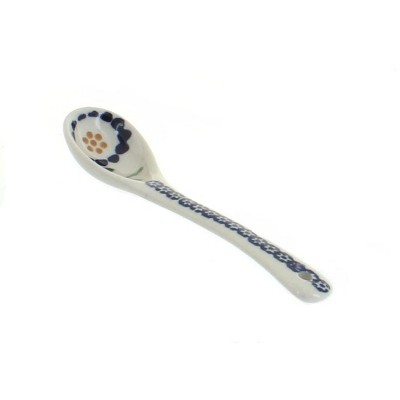 Blue Rose Polish Pottery Peach Blossom Sugar Spoon