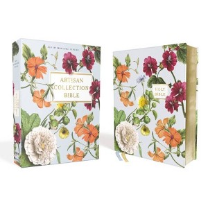 Niv, Artisan Collection Bible, Leathersoft, Blue Floral, Red Letter Edition, Comfort Print - by  Zondervan (Leather Bound) - 1 of 1