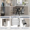 LACOO L-Shaped Home Office Executive Desk with Darwers and Cabinet - 4 of 4