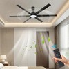 60" Aluminum Blade Ceiling Fan with LED Light, Remote Control, 6 Speeds, 3-Color Dimmable Lighting, Modern Indoor Mount for Home & Commercial Use - 2 of 4