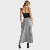 24seven Comfort Aapparel Womens Solid Color Elastic Waist Maxi Skirt - 3 of 4