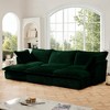 Oversized 120" Corduroy Slipcovered 3 Seater Modular Sleeper Sectional Sofa Bed with French Edges and Removable Covers, 6-Piece Free combination - 3 of 4