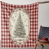 Lomsoe Warm Cozy Flannel Christmas Blanket,Plaid Tree & Snowflake Design,Versatile All-Season,Christmas Gift. - 3 of 4