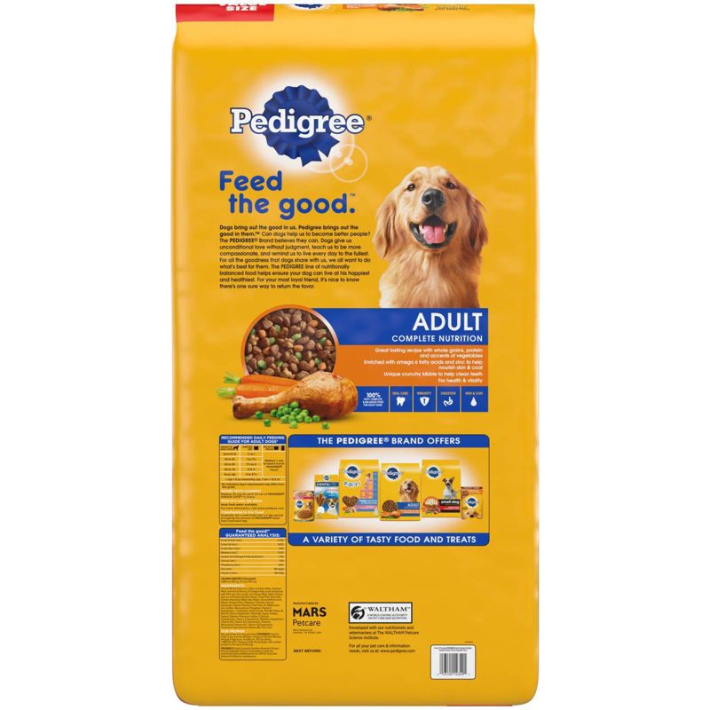 Pedigree Roasted Chicken, Rice & Vegetable Flavor Adult Complete Nutrition Dry Dog Food, 3 of 7