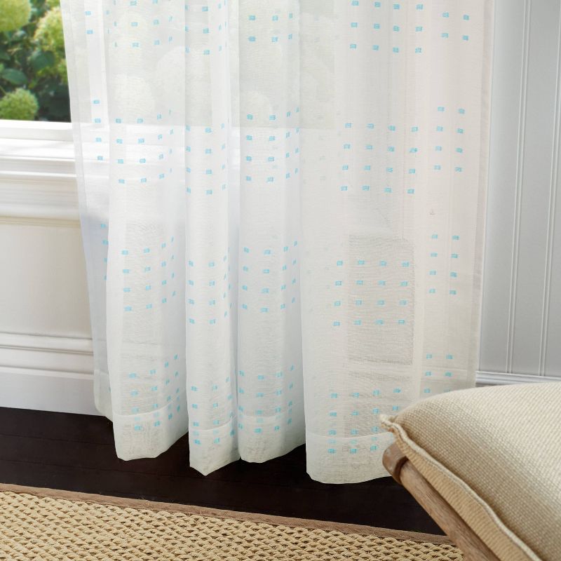 Set of 2 Montauk Clip Sheer Curtain Panels - Martha Stewart, 4 of 6