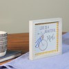 Northlight 7" Blue And White Vintage Bicycle "Life Is A Beautiful Ride" Plaid Accent Wall Decor - 4 of 4