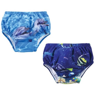 Hudson Baby Infant And Toddler Boy Swim Diapers, Anchors, 18-24