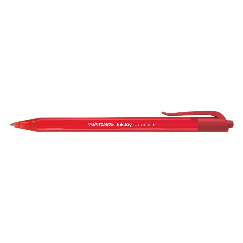 Paper Mate InkJoy 100 RT Retractable Ballpoint Pen 1mm Red Dozen 1951252, 4 of 6