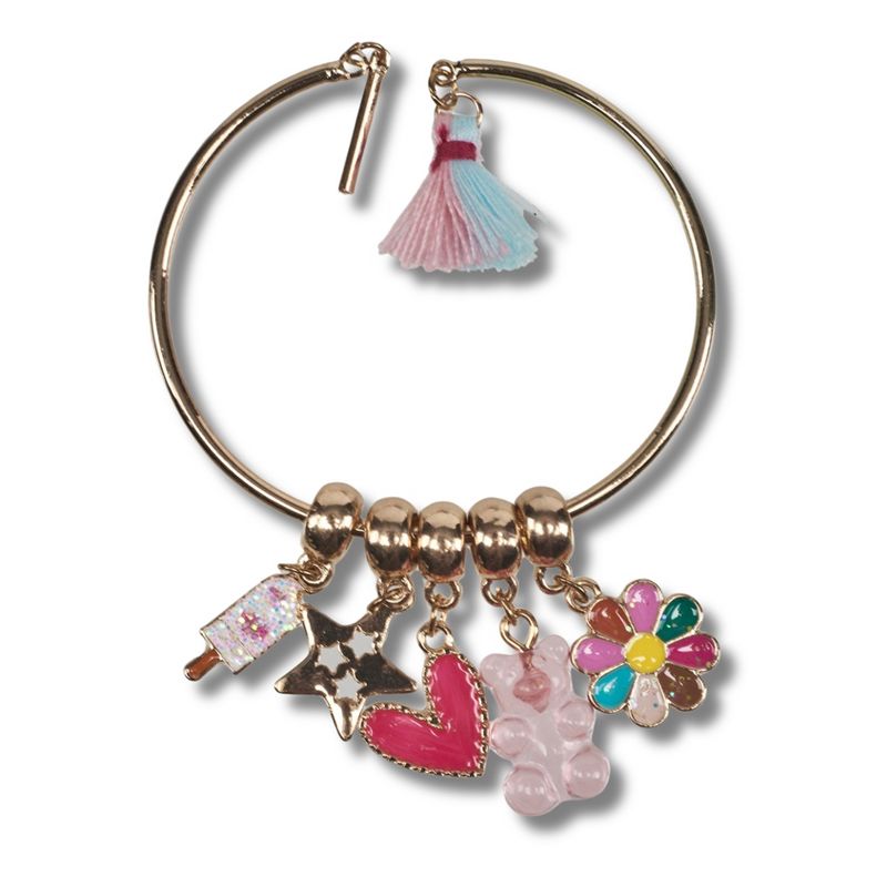 Willow & Ruby Kid's Charm Bracelet - Charms & Bangle Set for Girls (Youth), 3 of 5