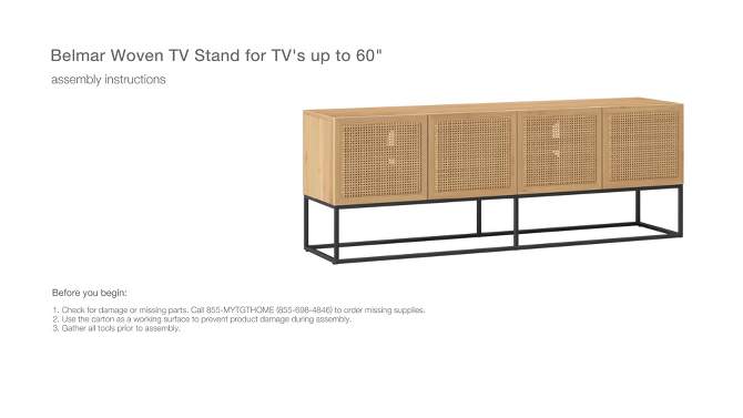 Belmar Woven TV Stand for TVs up to 60" - Threshold™, 2 of 8, play video