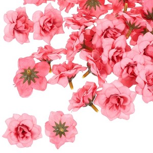 Unique Bargains DIY Crafts Bridal Shower Bouquet Decoration Artificial Roses Head 50 Pcs - 1 of 4