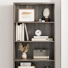71.4" Tall Farmhouse 6-Shelf Wooden Bookcase with Doors, Industrial Display Storage for Bedroom, Living Room & Office - 2 of 4