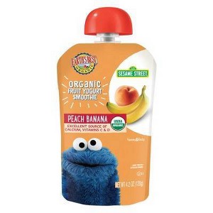 Earth's Best Organic Fruit Yogurt Smoothie Peach Banana - 4.2oz - 1 of 4