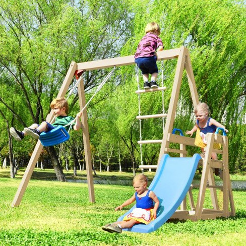 Kids outdoor swing set online