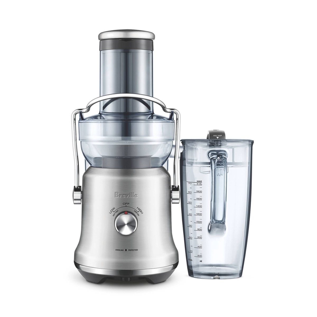 Breville Juice Fountain Cold Plus Brushed Stainless Steel BJE530BSS: 1000W Electric Juicer, 2 Speeds, Dishwasher-Safe Parts - thumbnail 2