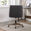 Upholstered Swivel Office Chair, Modern Rolling Vanity Chairs, 360-Degree Swivel Casters, Height Adjustable Task Chairs - 4 of 4