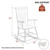 Maggift Patio Accent Chairs, Rocking Chair, Rocker High Back Garden Seat For Indoor Outdoor, White, 22"*34"*44" - 2 of 4
