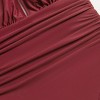 Women's Plunge Halter Backless Ruched One-Piece Swimsuit - Cupshe - 3 of 4