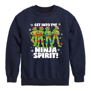 Boys' - Teenage Mutant Ninja Turtles - Get Into The Ninja Spirit Graphic Long Sleeve Fleece Sweatshirt - 1 of 4