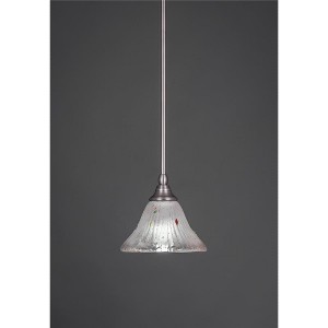 Toltec Lighting Any 1 - Light Pendant in  Brushed Nickel with 7" Frosted Crystal Shade - 1 of 1