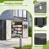 Gulches 10X8 FT Outdoor Storage Shed, All Weather Metal Sheds with Lockable Doors, Tool Shed for Garden, Patio, Backyard, Lawn, Black - 3 of 4