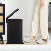 3.2 Gallon/12 L Bathroom Trash Can with Lid, Stainless Steel Kitchen Trash Can, Soft Close Step-On Pedal, Fingerprint-Resistant Finish - 3 of 4