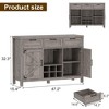 Whizmax Wine Bar Cabinet, Coffee Bar Cabinet with Wine Rack & Glass Holder - 2 of 4