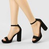 Allegra K Women's Open Toe Ankle Strap Platform Chunky Heels Sandals - 2 of 4