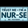 Junior's Design By Humans Trust Me I'm A Nur-se License Plate By punsalan T-Shirt - image 2 of 2