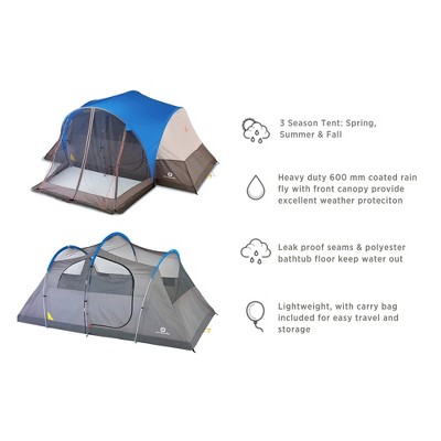 Ultralight Blue Polyester Dome Tent for 8 People