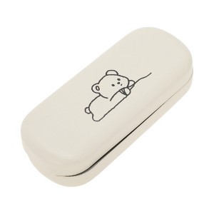 Unique Bargains Eyeglasses Case 6.3"x2.64"x1.46" Beige 1 Pc - 1 of 4