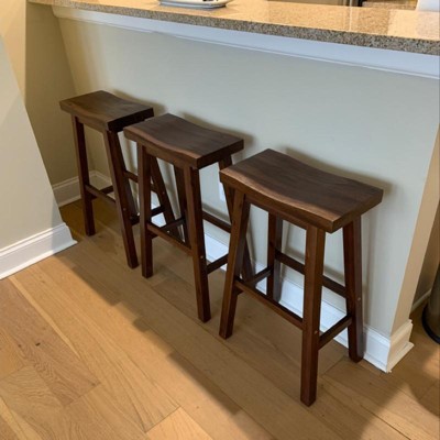 Woud Sgabello da bar Soma, 75 cm, frassino tinto nero | Finnish Design Shop