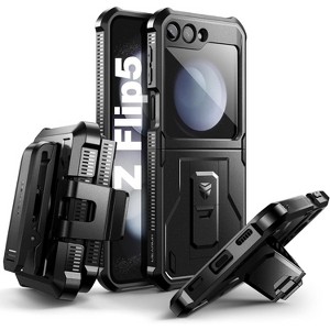 Dexnor for Samsung Galaxy Z Flip 5 5G (2023), Shockproof Rugged Full-Body Protective Case Cover with Built-in Kickstand - 1 of 3