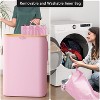 Laundry Hamper 2-Section with 2 Removable Bags, 160L Collapsible Basket with Lid and Bamboo Handles – SpaceAid - 4 of 4