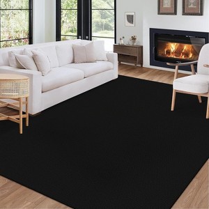 Acekool Brown Washable Area Rug 2x6, Solid Non Slip Low Pile Soft Carpet for Living Room, Bedroom, Kids, Nursery, Stain Resistant - 1 of 4