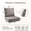 Gymojoy 24x24x6" Outdoor Cushion Patio Chair Furniture Cushion 28D High Density Sponge Cushion with Removable Cover Cushion Replacement - 2 of 4
