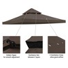 Yescom 8x8Ft 2-Tier Gazebo Top Replacement UV30+ for 2 Tier Outdoor Patio Canopy Cover Party Backyard Garden Coffee Tan - 3 of 4
