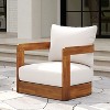 Dexmalle Patio Acacia Wood Club Chair,Curved Tub Design - 3 of 4