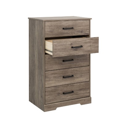 Rustic Brown Farmhouse 5-Drawer Vertical Dresser